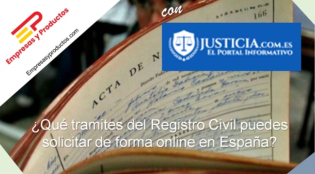 qué tramites del Registro Civil puedes solicitar de forma online en España