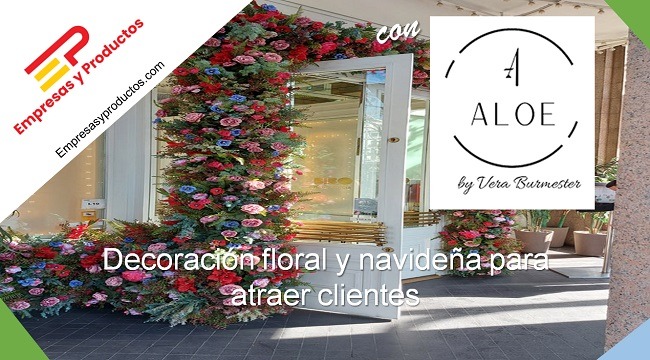 Decoración floral y navideña para atraer clientes